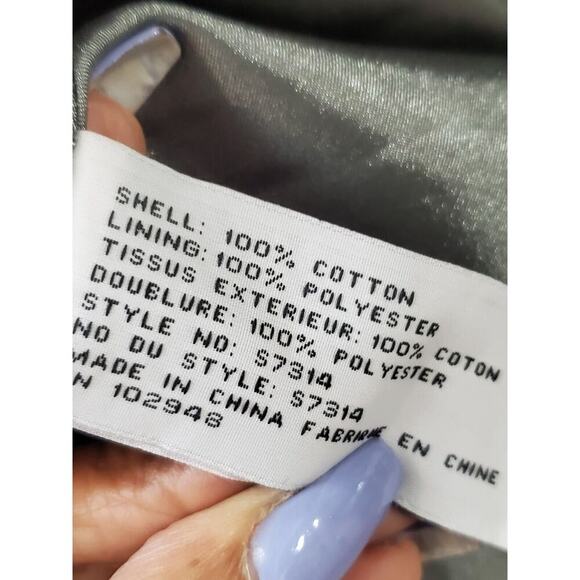 Tulle Womens Blue 100% Cotton Single Breasted Six Button Blazer Coat Size XS - Picture 14 of 16